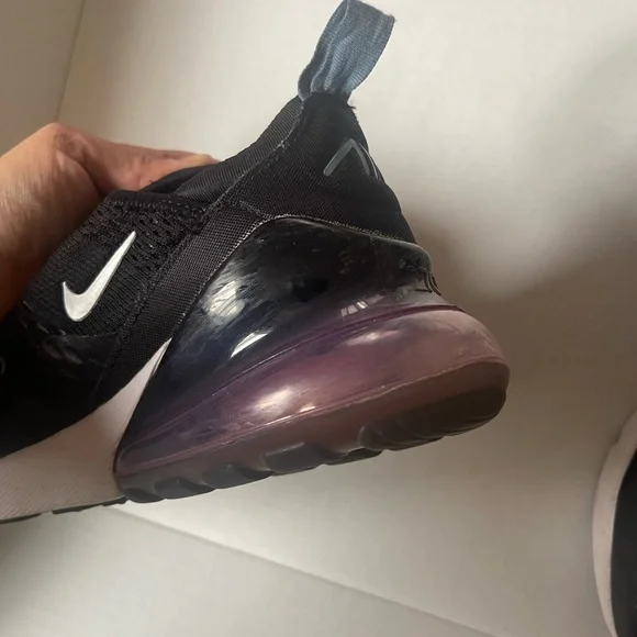 Nike Black and White Air Max 270 Sneakers - Picture 4 of 14